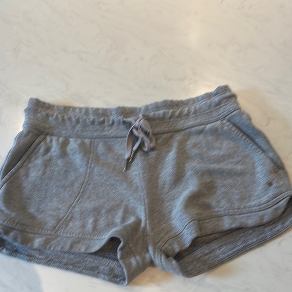 Prana Gray Athletic Shorts with Drawstring Waistband - Picture 1 of 3